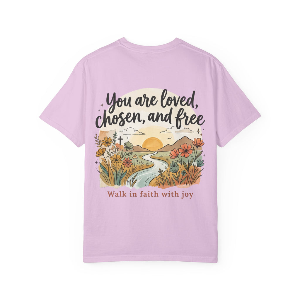 You Are Loved Christian T-shirt — "You are loved, chosen, and free" Faith Tee