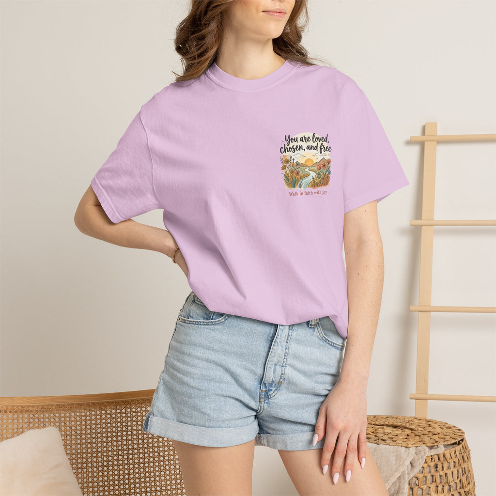 You Are Loved Christian T-shirt — "You are loved, chosen, and free" Faith Tee