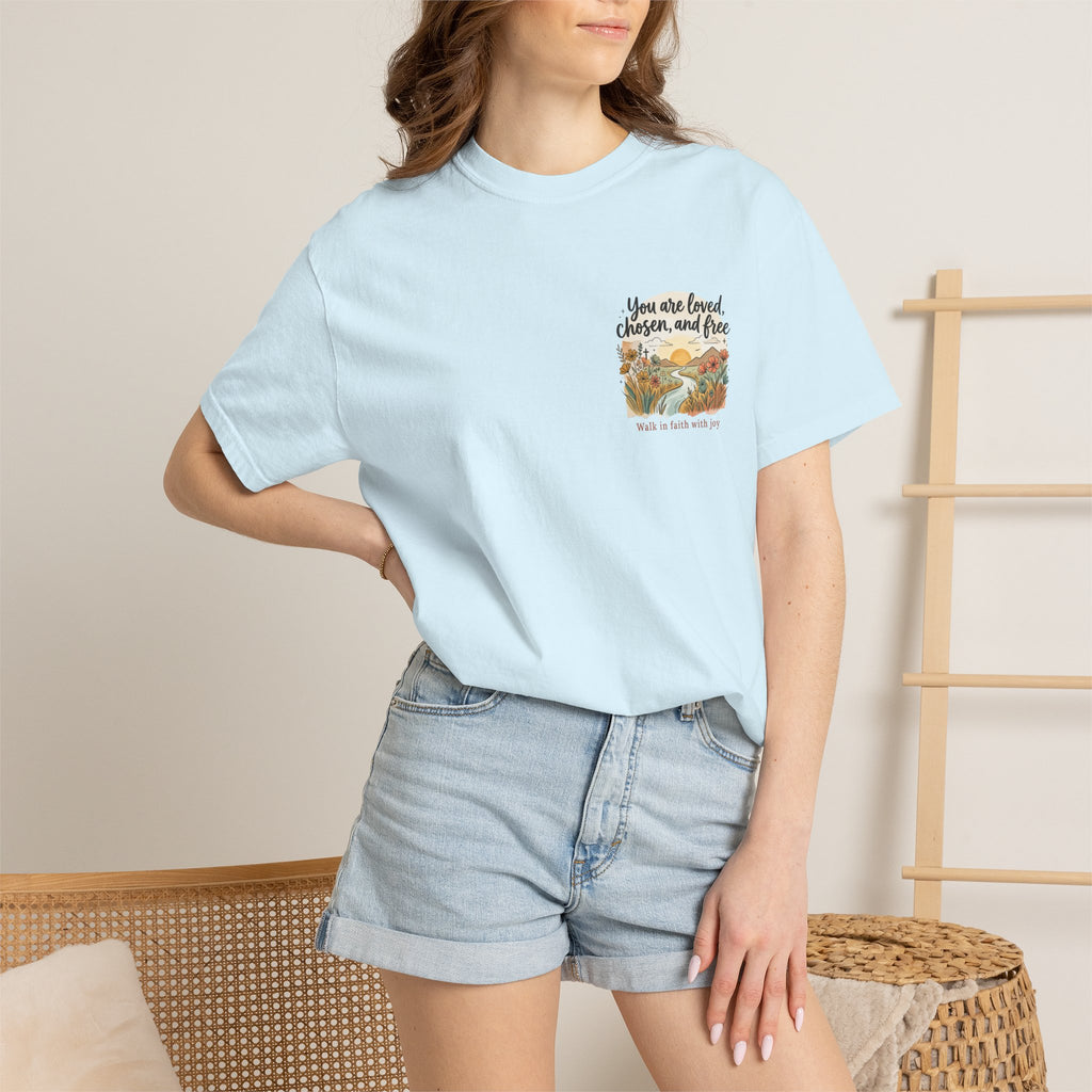 You Are Loved Christian T-shirt — "You are loved, chosen, and free" Faith Tee