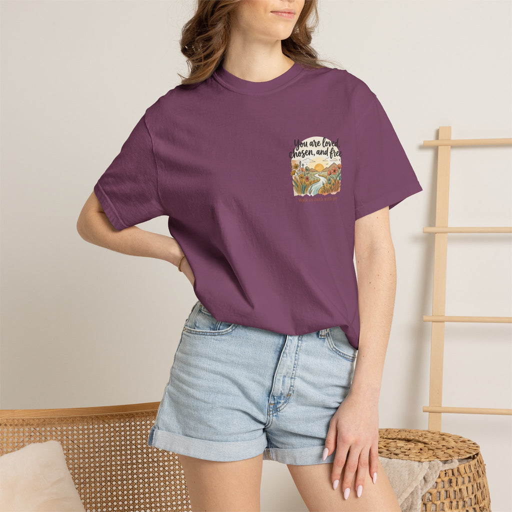 You Are Loved Christian T-shirt — "You are loved, chosen, and free" Faith Tee