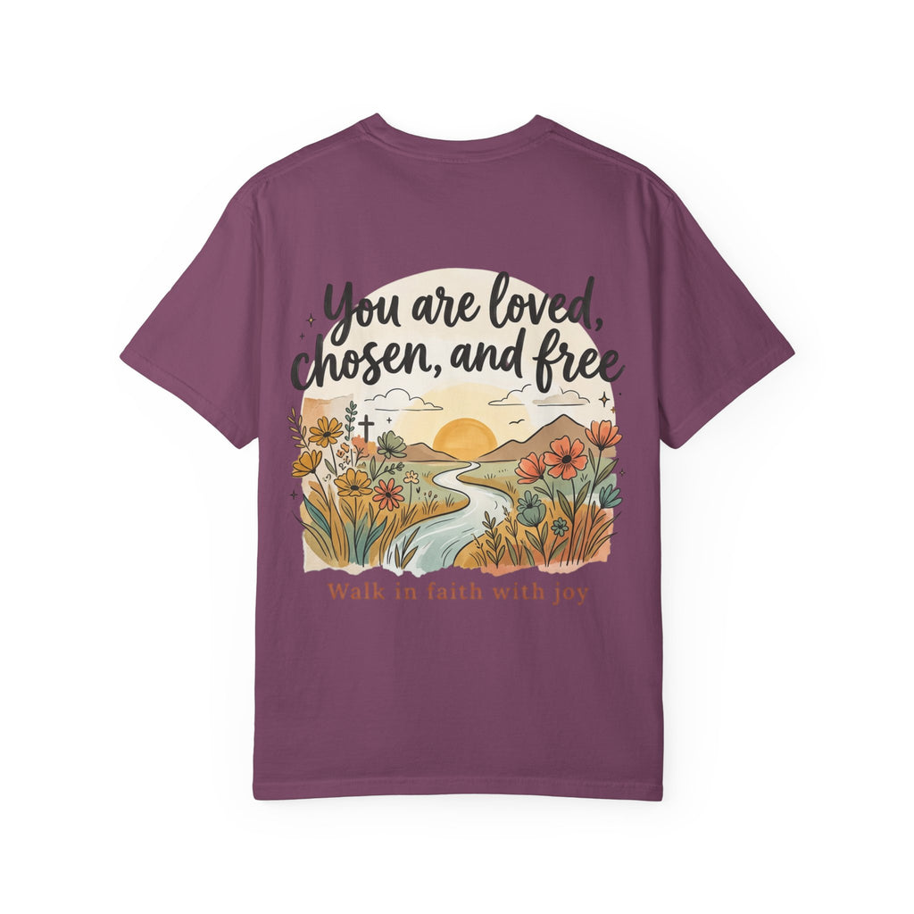 You Are Loved Christian T-shirt — "You are loved, chosen, and free" Faith Tee