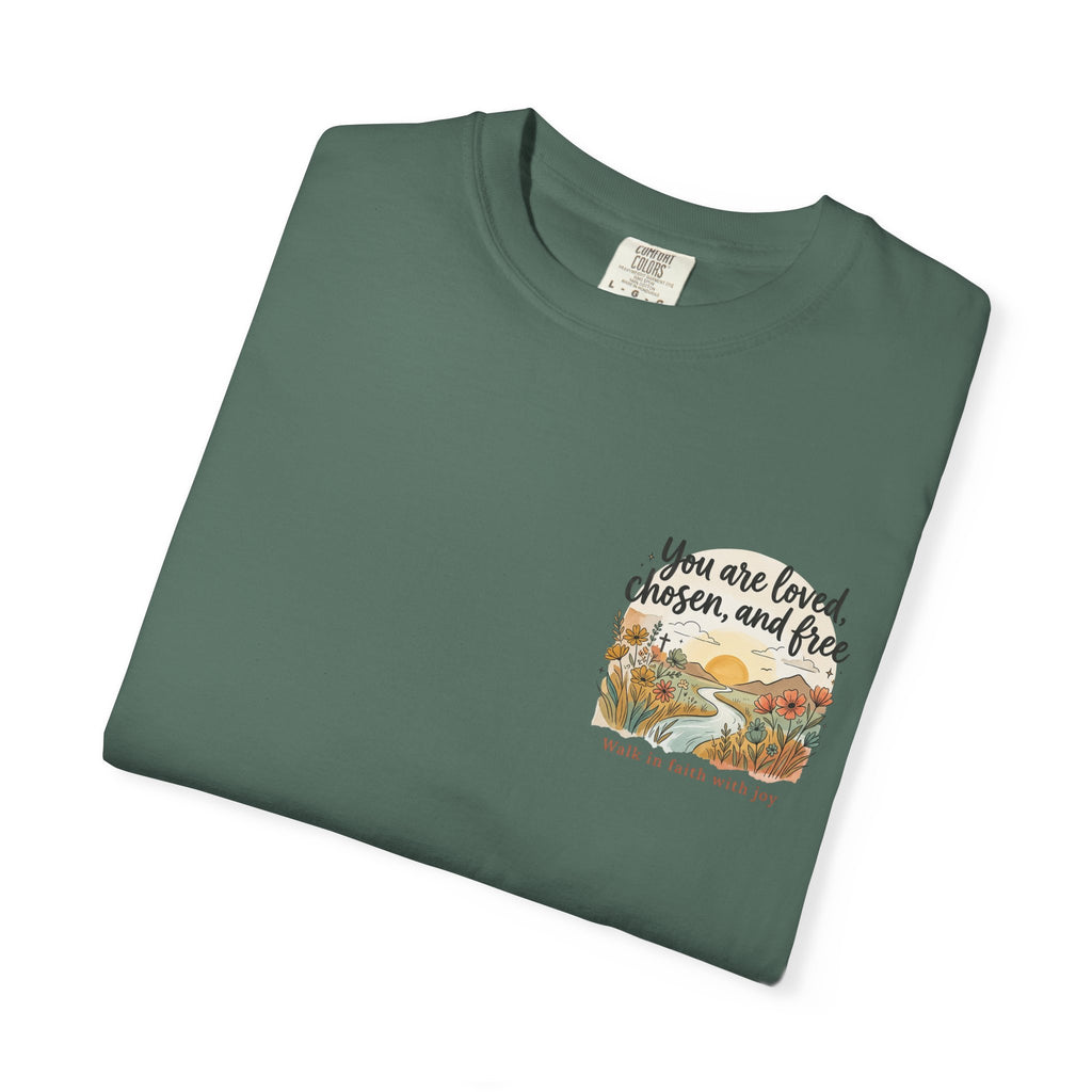 You Are Loved Christian T-shirt — "You are loved, chosen, and free" Faith Tee