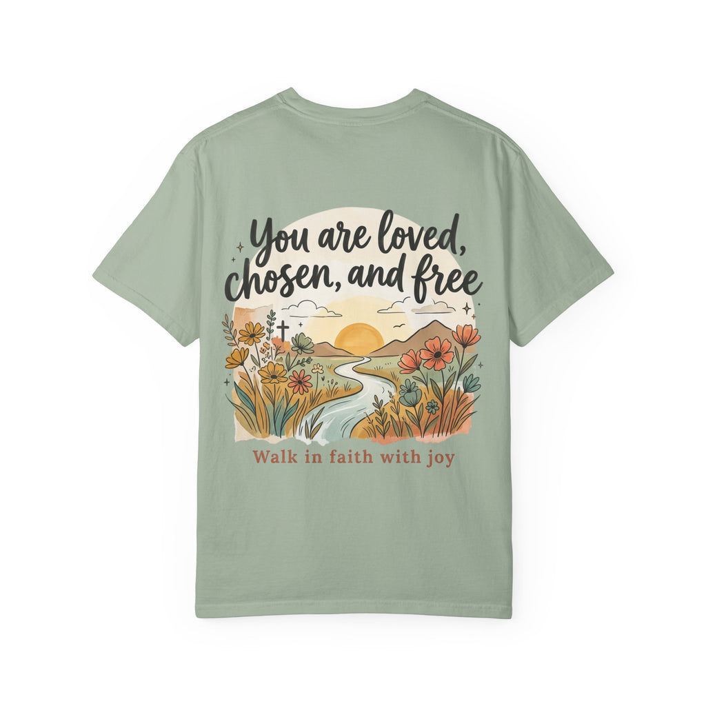 You Are Loved Christian T-shirt — "You are loved, chosen, and free" Faith Tee