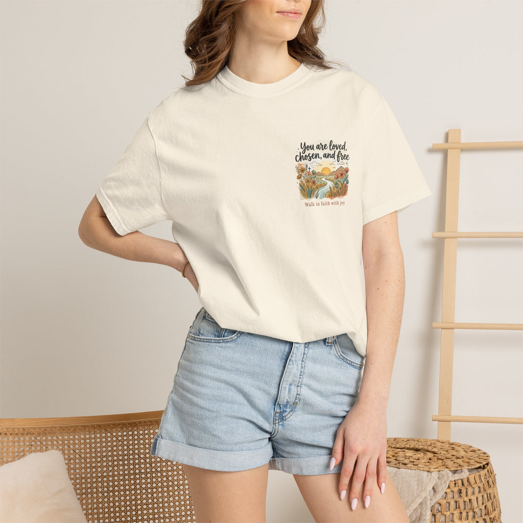 You Are Loved Christian T-shirt — "You are loved, chosen, and free" Faith Tee