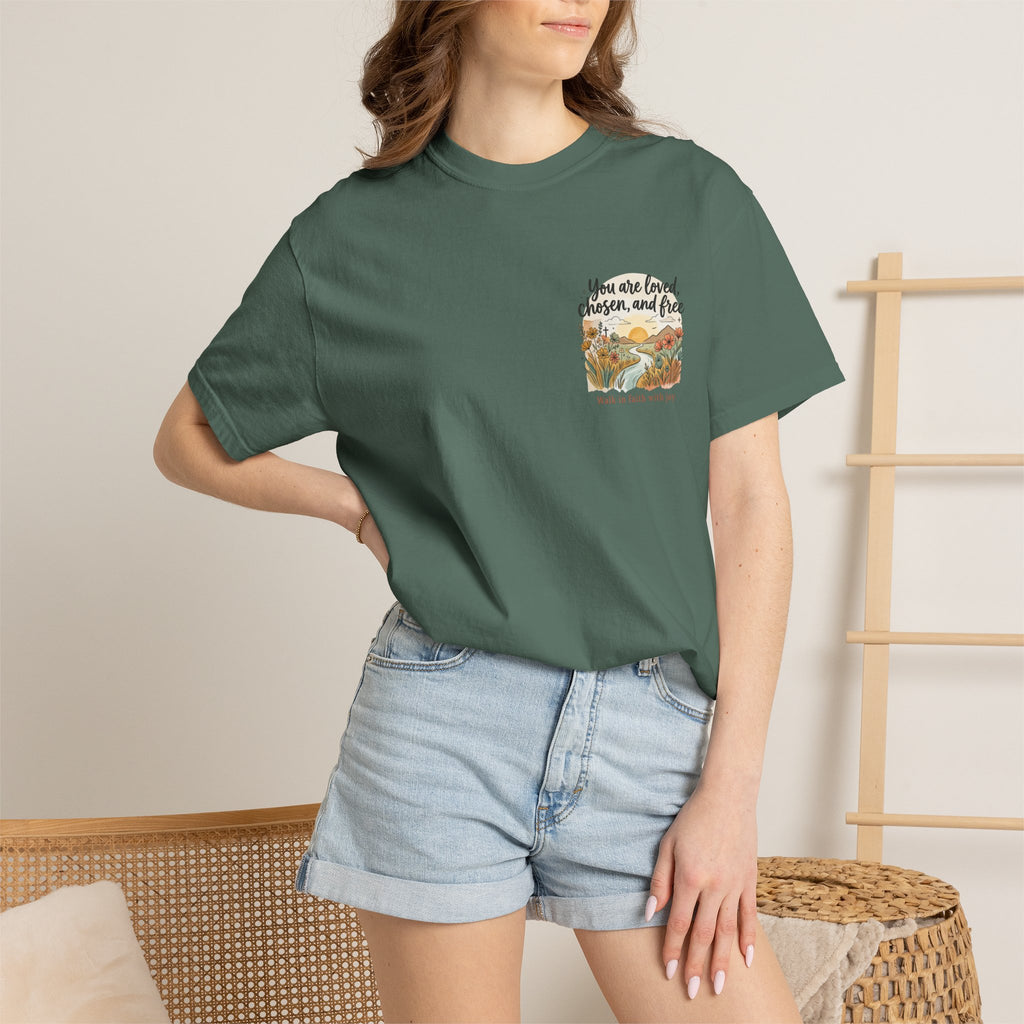 You Are Loved Christian T-shirt — "You are loved, chosen, and free" Faith Tee